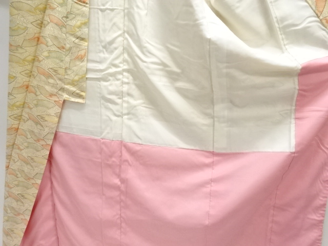  未使用品　流水に扇模様小紋着物